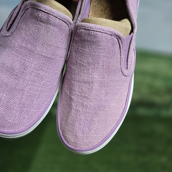 Sperry | Crest vibe chambray Lavender Slip-On woven linen Sneakers - Picture 9 of 16